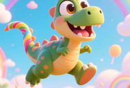 扭扭棒卡通恐龙：夸张比例的萌化