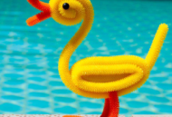 扭扭棒小鸭子：扁嘴的弯曲技巧