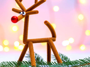 扭扭棒圣诞驯鹿：红鼻子的点缀技巧