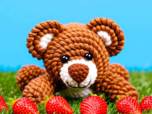 扭扭棒水果动物：草莓熊的创意