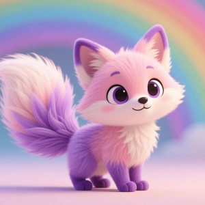 ‌扭扭棒小狐狸：蓬松尾巴的渐变配色