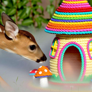 扭扭棒蘑菇屋：小动物的微缩场景