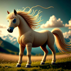 扭扭棒小马:鬃毛的飘逸感处理