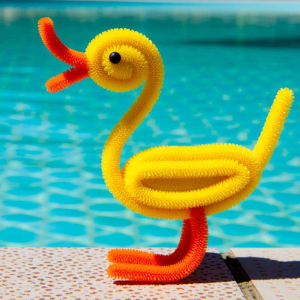 扭扭棒小鸭子：扁嘴的弯曲技巧